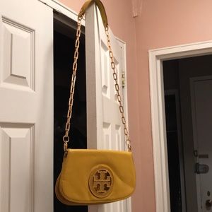Tory Burch Yellow Reva Clutch